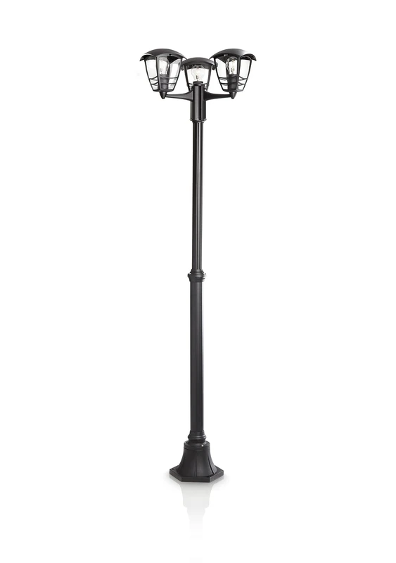 Philips MyGarden Creek Outdoor Post Light (Requires 3 x 60 W E27 Bulbs) - Black