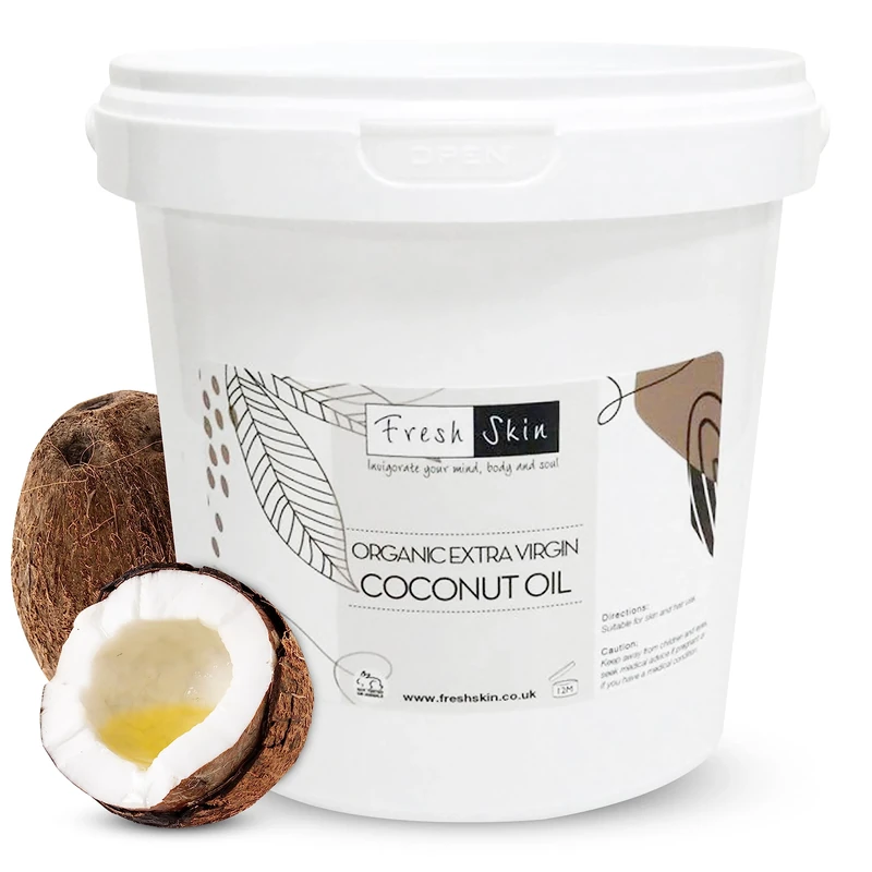 Freshskin Beauty LTD | 2kg Organic Extra Virgin Coconut Oil - 100% Pure, Raw & Cold Pressed (2000g)