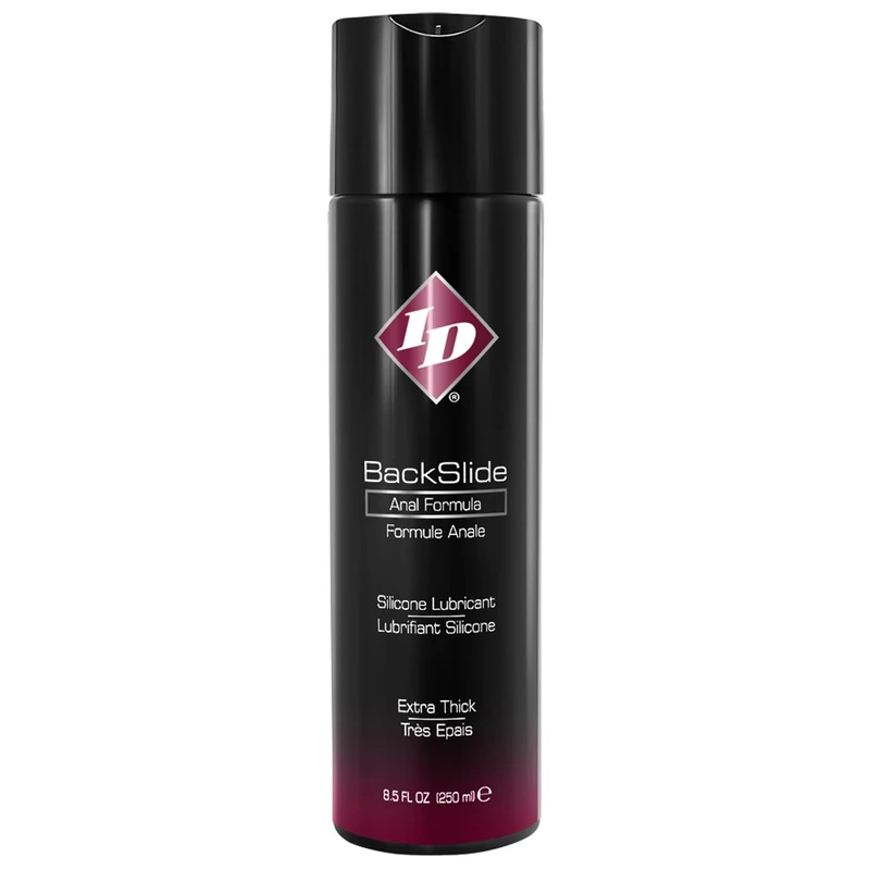 ID BackSlide Silicone Anal Lube 250ml - Premium Anal Lubes Private Sexual Lubricant Gel for Privacy, A Waterproof Anal Lube for Men Gel