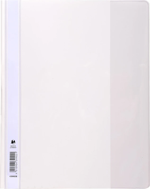 Exacompta - Ref 439902B - PVC Transfer File - Suitable for Holding A4+ Documents, Transparent PVC Cover to Identify Contents, Holds Approx. 100 Sheets - White