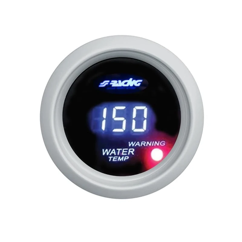 Simoni Racing WT/D Digital Water Temperature Gauge with Sensors, Black Face