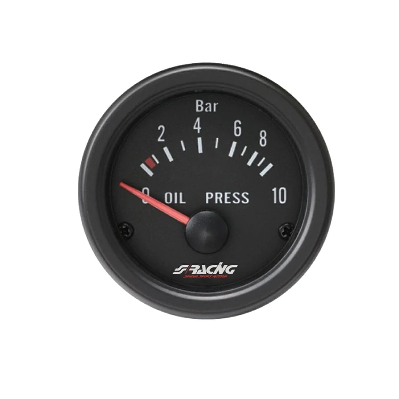 Simoni Racing OP/B Electrical Oil Pressure Gauge with Sensors, Black Background