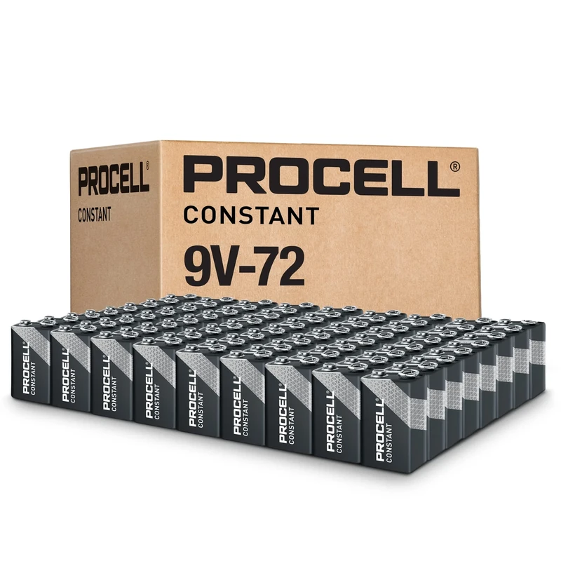 PROCELL Duracell Duracell PC1604BKD09 Alkaline-Manganese Dioxide Battery, 9V (Case of 72) - Image 1