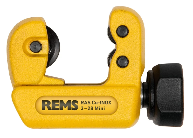 Rems, Pipe Cutter RAS Cu-INOX, mini, Installation Tool for Cutting Pipes, Diameter 3 mm - 28 mm, 1/8-1 1/8 inches, Wall Thickness s ≤ mm 4, Small, Handy, Stable Construction