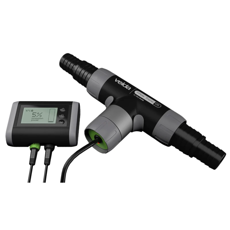 Velda 126656 Electronic Remover of Fibrous and Slimy Algae with Copper Ions, Ponds up to 15,000 Litres, T-Flow Tronic 15