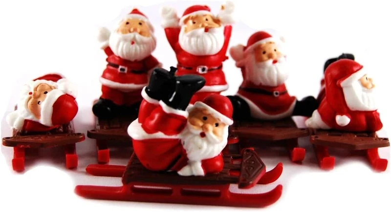 Anniversary House F333 Santa Claus on a Sleigh Cake Toppers-144 Pcs