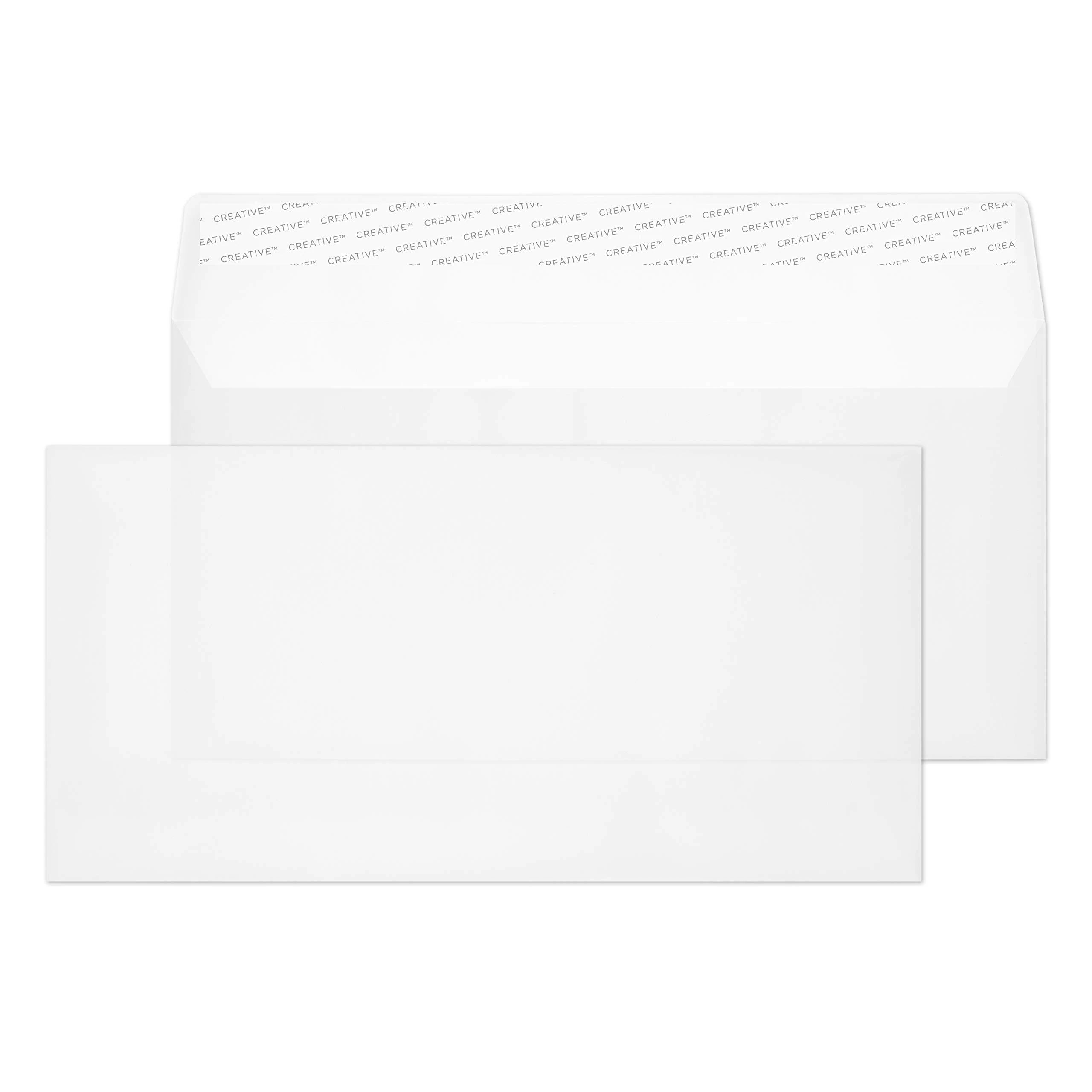 Blake Envelopes Creative Senses 215 Briefumschläge Haftklebung Transparent Weiß DL+ 114 x 229 mm - 110g/m² | 500 Stück