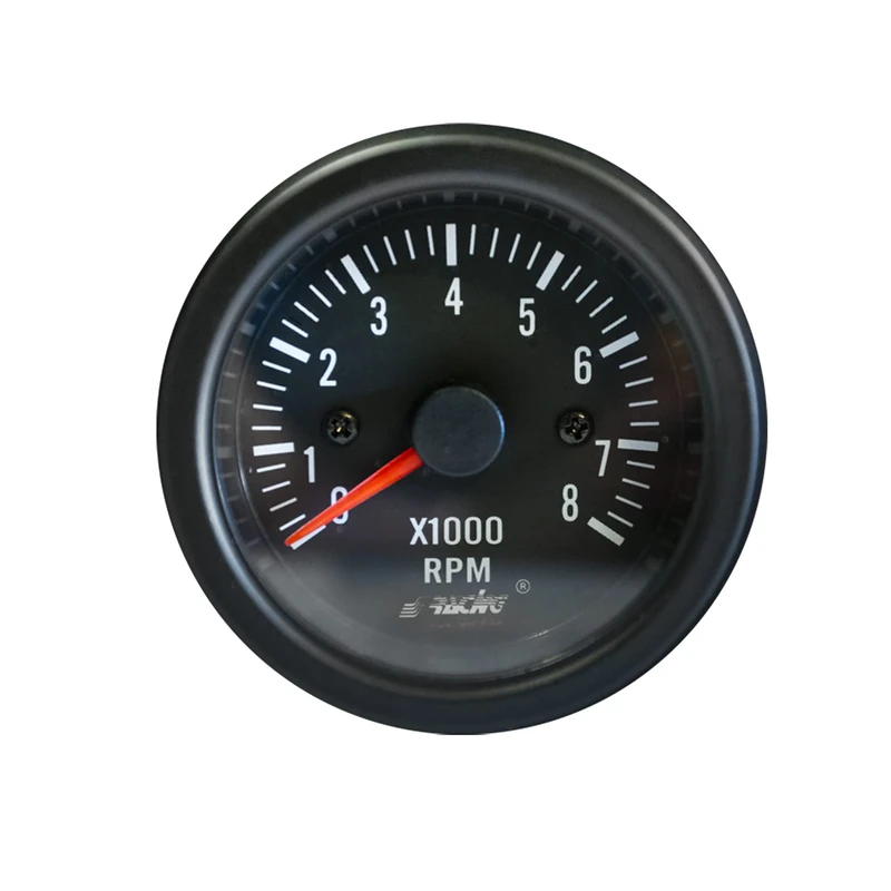 Simoni Racing TM/B Tachometer, 0-8000 rpm Gauge, Black Background