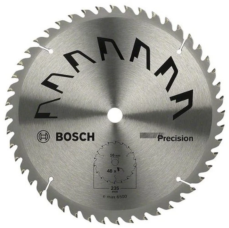 Bosch 1x Circular Saw Blade Precison (for Wood, Ø 235 x 2.5/1.5 x 16 mm, 48 Teeth, ATB , Accessories for Circular Saws)