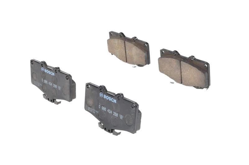 Bosch BP130 - Brake Pads Car Front Axle - Bosch Quality - Reduced Noise and Dust - ECE-R90 Certified - Copper-Free - 1 Set of 4 Pads