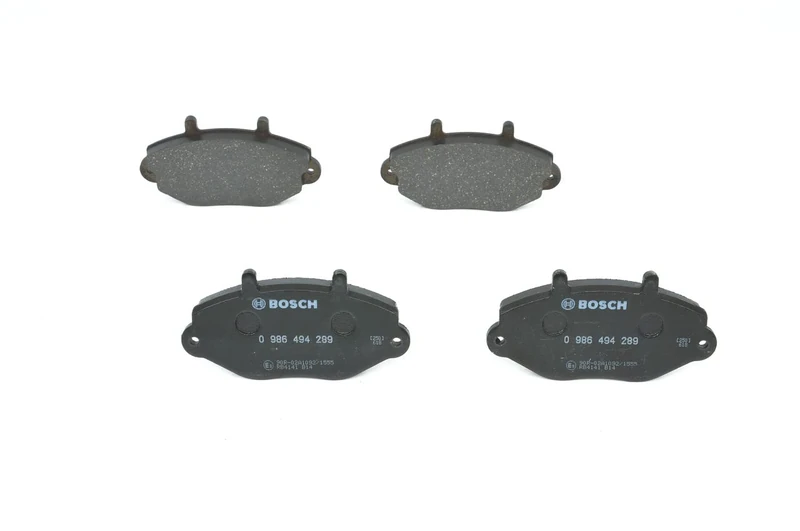Bosch BP1201 - Brake Pads Car Front Axle - Bosch Quality - Reduced Noise and Dust - ECE-R90 Certified - Copper-Free - 1 Set of 4 Pads