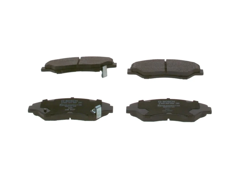 Bosch BP409 - Brake Pads Car Front Axle - Bosch Quality - Reduced Noise and Dust - ECE-R90 Certified - Copper-Free - 1 Set of 4 Pads
