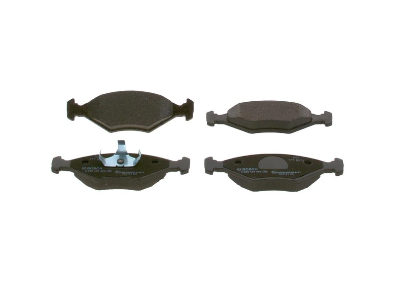 Bosch BP227 - Brake Pads Car Front Axle - Bosch Quality - Reduced Noise and Dust - ECE-R90 Certified - Copper-Free - 1 Set of 4 Pads