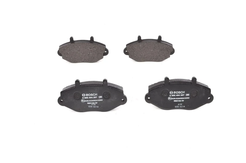 Bosch BP1199 - Brake Pads Car Front Axle - Bosch Quality - Reduced Noise and Dust - ECE-R90 Certified - Copper-Free - 1 Set of 4 Pads