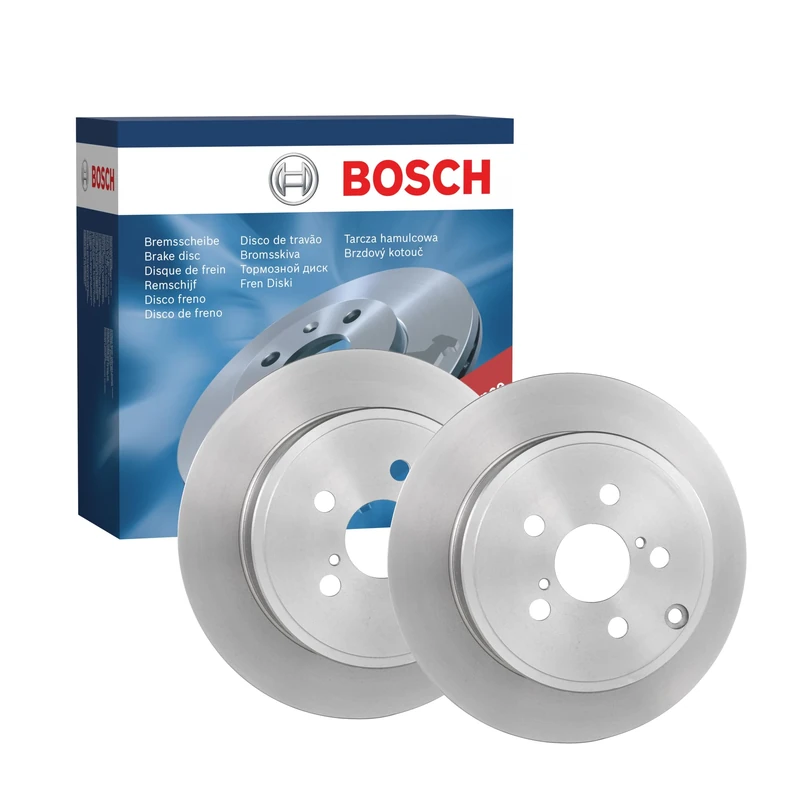 Bosch BD1108 Brake Disc Set - 279.9 mm Solid Discs - Rear Axle - ECE-R90 Certified - Reliable Braking, Stable Performance, Corrosion Protection - 1 Set of 2 Discs