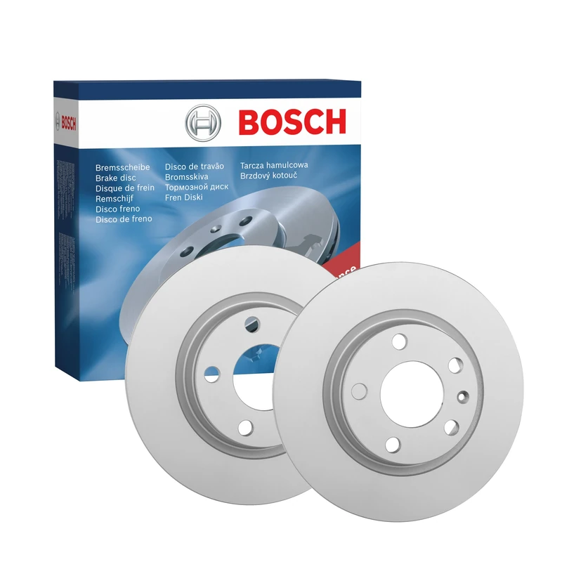 Bosch BD768 Brake Disc Set - 280 mm Vented High-Carbon Disc - Front Axle - ECE-R90 Certified - Great Cooling and Noise Suppression, Advanced Corrosion protected - 1 Set of 2 Discs
