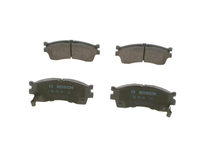 Bosch BP1057 - Brake Pads Car Front Axle - Bosch Quality - Reduced Noise and Dust - ECE-R90 Certified - Copper-Free - 1 Set of 4 Pads
