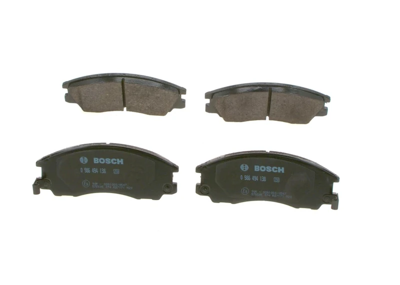 Bosch BP1049 - Brake Pads Car Front Axle - Bosch Quality - Reduced Noise and Dust - ECE-R90 Certified - Copper-Free - 1 Set of 4 Pads