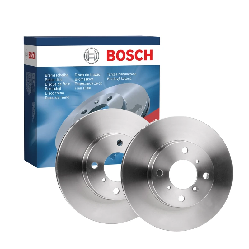 Bosch BD741 Brake Disc Set - 246 mm Vented Discs - Front Axle - ECE-R90 Certified - Good Cooling, Reliable Braking, Corrosion Protection - 1 Set of 2 Discs
