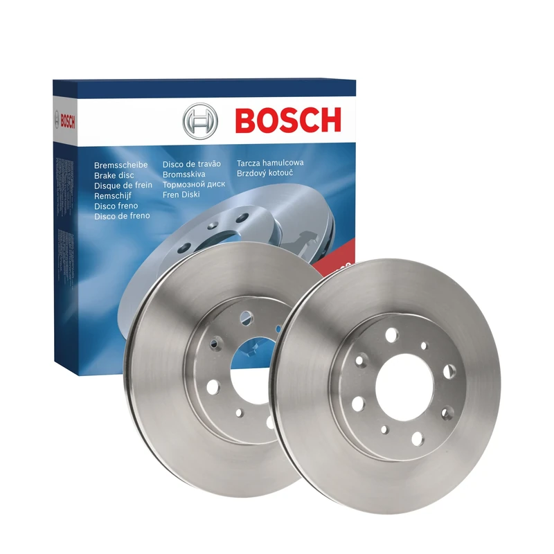 Bosch BD920 Brake Disc Set - 240 mm Vented Discs - Front Axle - ECE-R90 Certified - Good Cooling, Reliable Braking, Corrosion Protection - 1 Set of 2 Discs