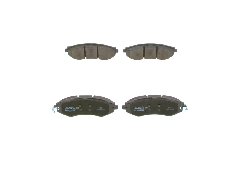 Bosch BP1251 - Brake Pads Car Front Axle - Bosch Quality - Reduced Noise and Dust - ECE-R90 Certified - Copper-Free - 1 Set of 4 Pads