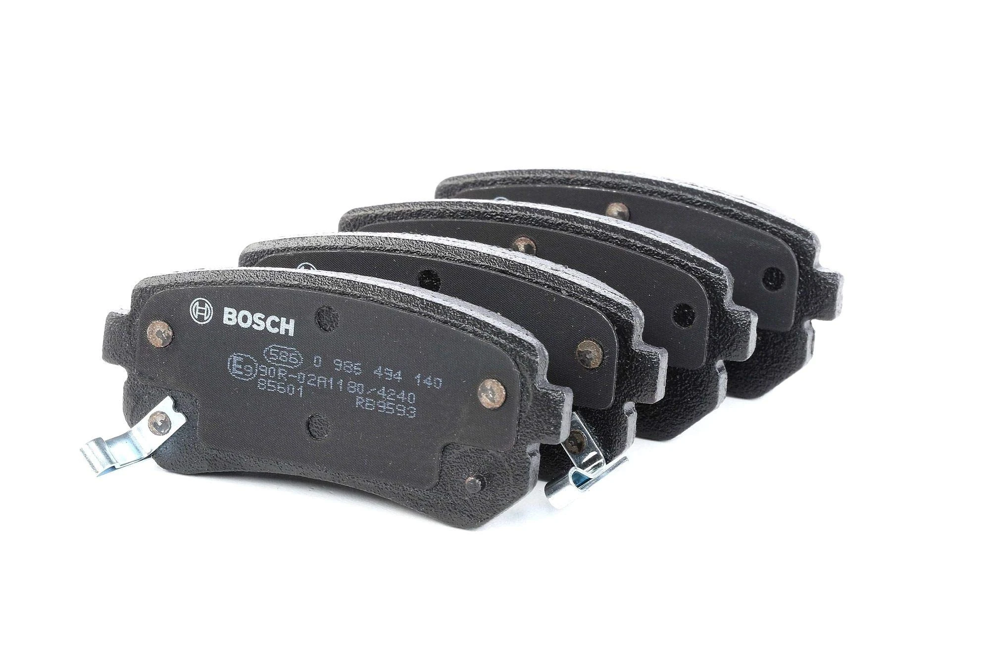 Bosch BP1051 - Brake Pads Car Rear Axle - Bosch Quality - Reduced Noise and Dust - ECE-R90 Certified - Copper-Free - 1 Set of 4 Pads