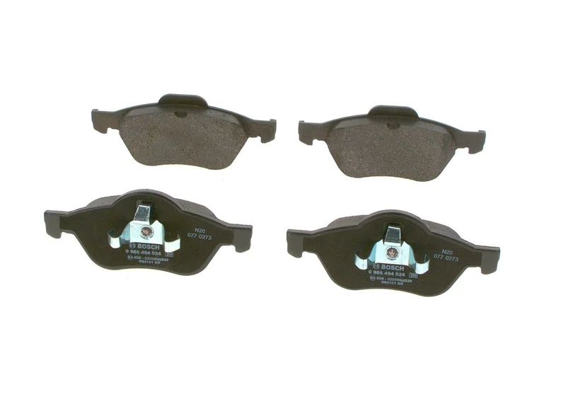 Bosch BP1004 - Brake Pads Car Front Axle - Bosch Quality - Reduced Noise and Dust - ECE-R90 Certified - Copper-Free - 1 Set of 4 Pads - Image 1