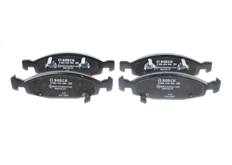 Bosch BP382 - Brake Pads Car Front Axle - Bosch Quality - Reduced Noise and Dust - ECE-R90 Certified - Copper-Free - 1 Set of 4 Pads