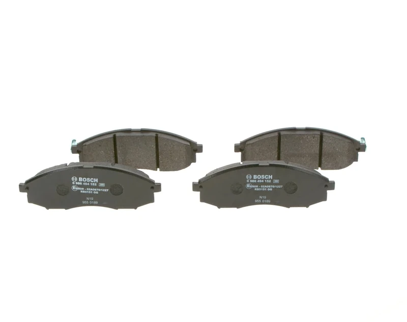 Bosch BP1063 - Brake Pads Car Front Axle - Bosch Quality - Reduced Noise and Dust - ECE-R90 Certified - Copper-Free - 1 Set of 4 Pads