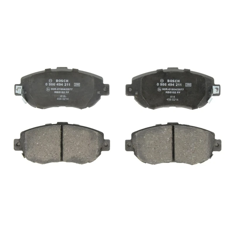 Bosch BP1147 - Brake Pads Car Front Axle - Bosch Quality - Reduced Noise and Dust - ECE-R90 Certified - Copper-Free - 1 Set of 4 Pads