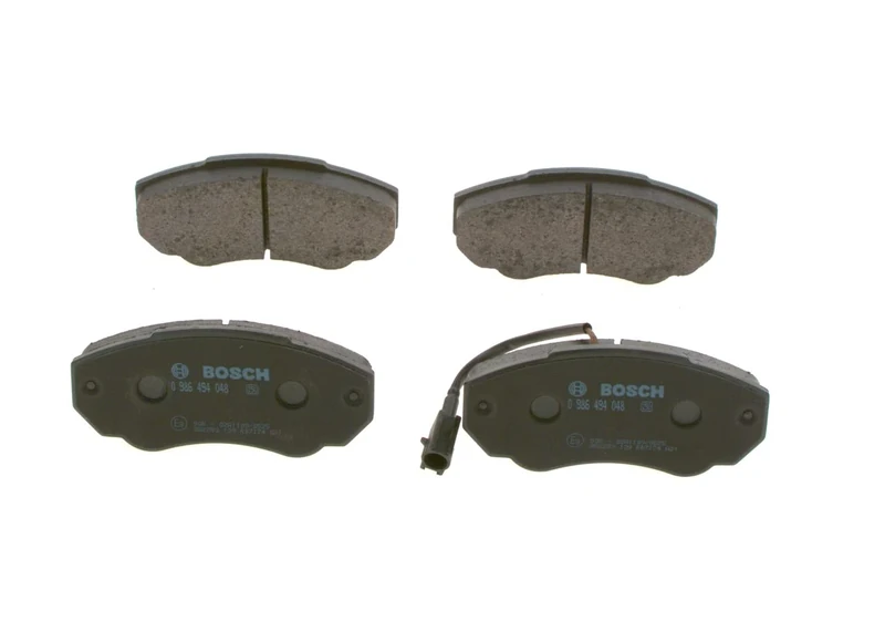 Bosch BP416 - Brake Pads Car Front Axle - Bosch Quality - Reduced Noise and Dust - ECE-R90 Certified - Copper-Free - 1 Set of 4 Pads - With Accessories