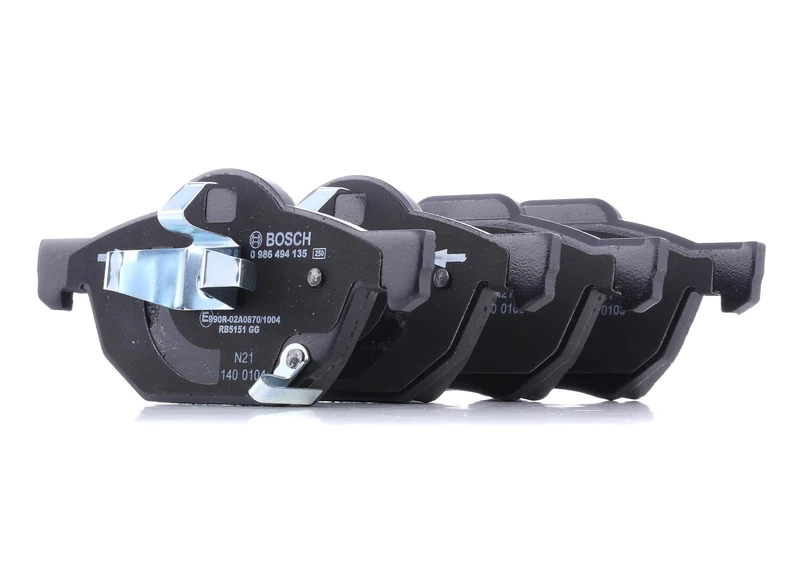 Bosch BP1046 - Brake Pads Car Front Axle - Bosch Quality - Reduced Noise and Dust - ECE-R90 Certified - Copper-Free - 1 Set of 4 Pads