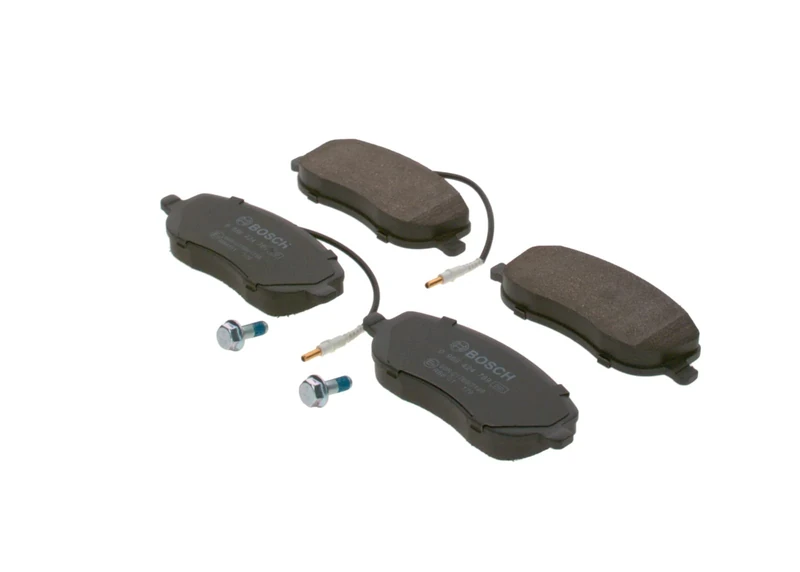 Bosch BP930 - Brake Pads Car Front Axle - Bosch Quality - Reduced Noise and Dust - ECE-R90 Certified - Copper-Free - 1 Set of 4 Pads - With Accessories