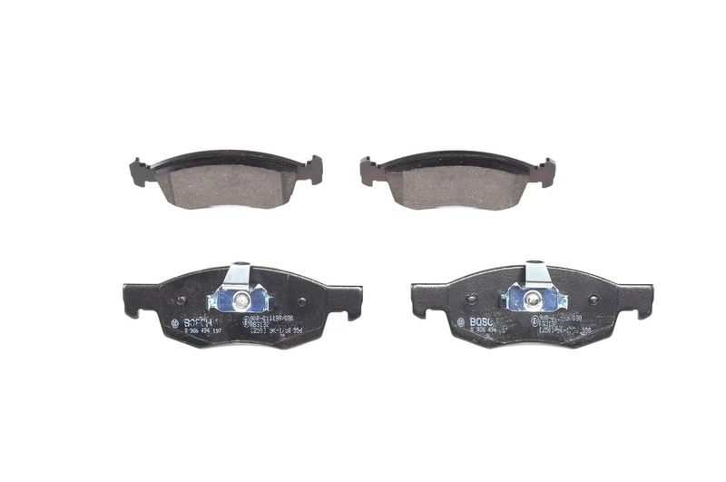 Bosch BP1107 - Brake Pads Car Front Axle - Bosch Quality - Reduced Noise and Dust - ECE-R90 Certified - Copper-Free - 1 Set of 4 Pads