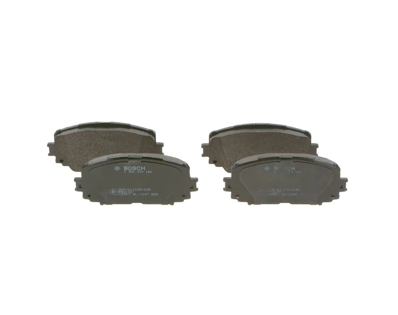 Bosch BP1106 - Brake Pads Car Front Axle - Bosch Quality - Reduced Noise and Dust - ECE-R90 Certified - Copper-Free - 1 Set of 4 Pads