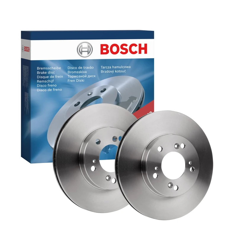 Bosch BD583 Brake Disc Set - 282 mm Vented Discs - Front Axle - ECE-R90 Certified - Good Cooling, Reliable Braking, Corrosion Protection - 1 Set of 2 Discs