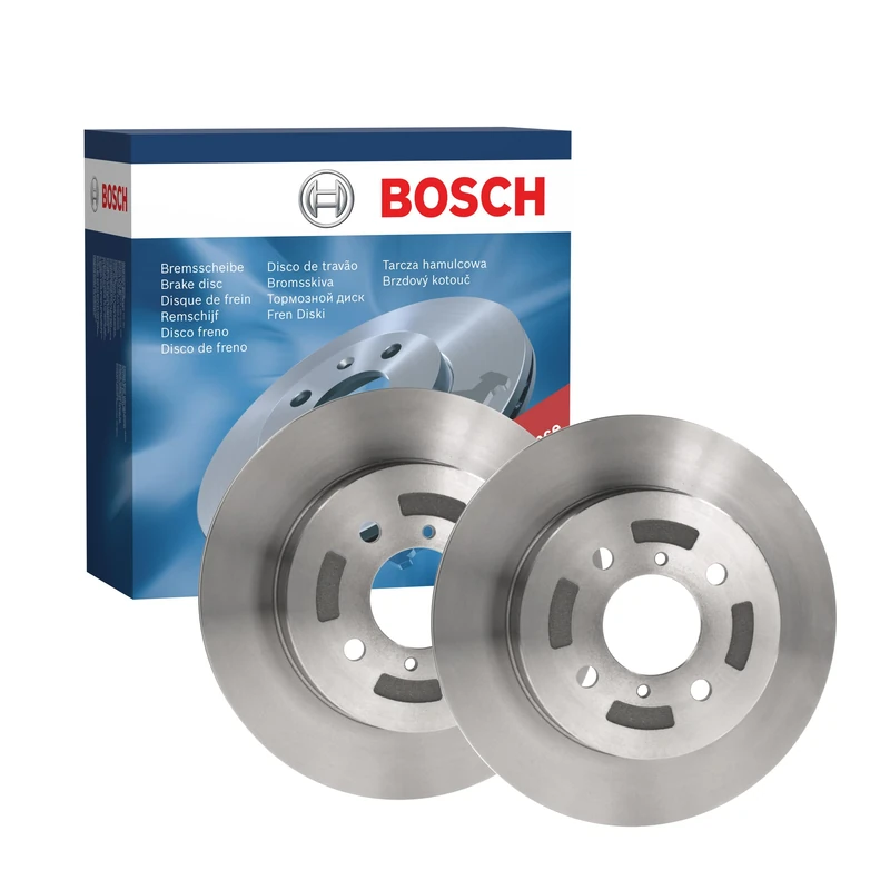 Bosch BD881 Brake Disc Set - 257 mm Vented Discs - Front Axle - ECE-R90 Certified - Good Cooling, Reliable Braking, Corrosion Protection - 1 Set of 2 Discs