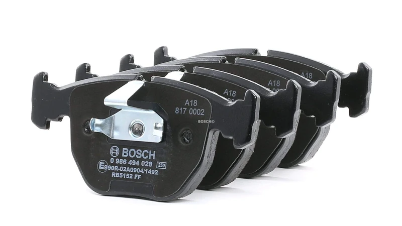 Bosch BP330 - Brake Pads Car Front Axle - Bosch Quality - Reduced Noise and Dust - ECE-R90 Certified - Copper-Free - 1 Set of 4 Pads