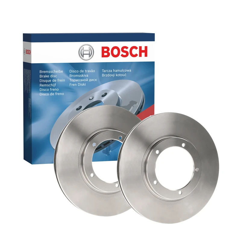 Bosch BD86 Brake Disc Set - 282.5 mm Vented High-Carbon Discs - Front Axle - ECE-R90 Certified - Improved Cooling, Reduced Brake Fade, Corrosion Protection - 1 Set of 2 Discs