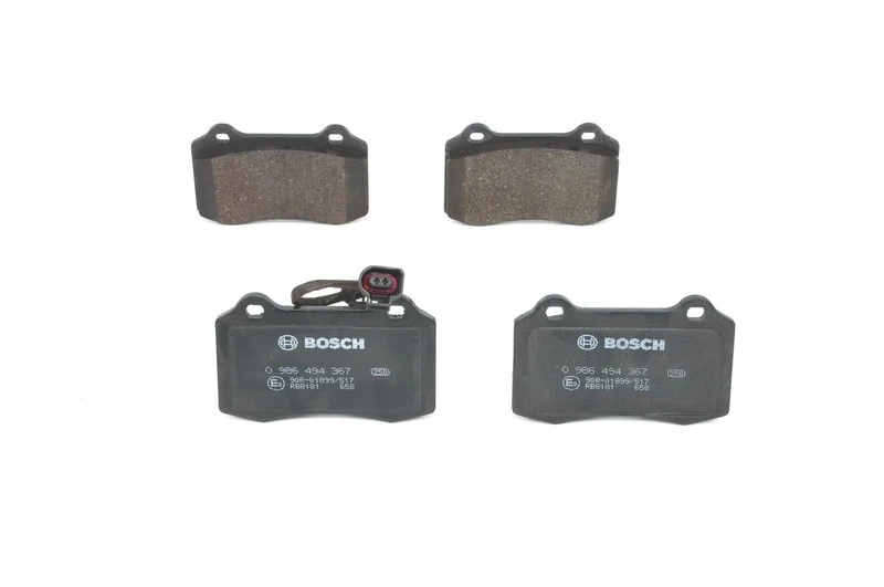 Bosch BP1275 - Brake Pads Car Front Axle - Bosch Quality - Reduced Noise and Dust - ECE-R90 Certified - Copper-Free - 1 Set of 4 Pads