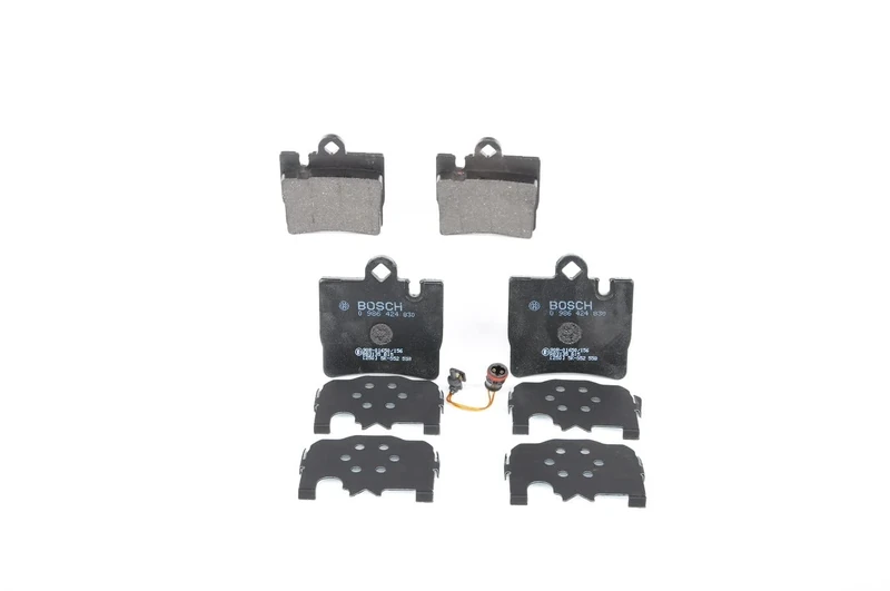 Bosch BP968 - Brake Pads Car Rear Axle - Bosch Quality - Reduced Noise and Dust - ECE-R90 Certified - Copper-Free - 1 Set of 4 Pads