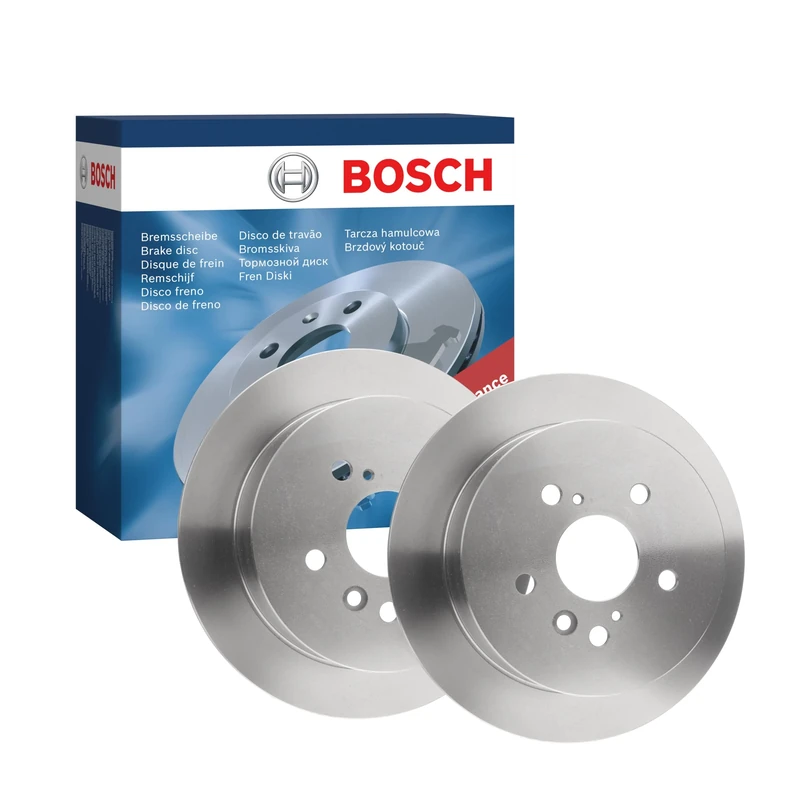 Bosch BD1457 Brake Disc Set - 288 mm Solid Discs - Rear Axle - ECE-R90 Certified - Reliable Braking, Stable Performance, Corrosion Protection - 1 Set of 2 Discs