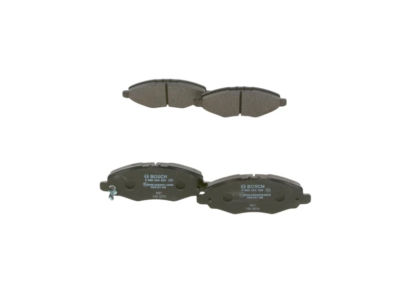 Bosch BP1216 - Brake Pads Car Front Axle - Bosch Quality - Reduced Noise and Dust - ECE-R90 Certified - Copper-Free - 1 Set of 4 Pads