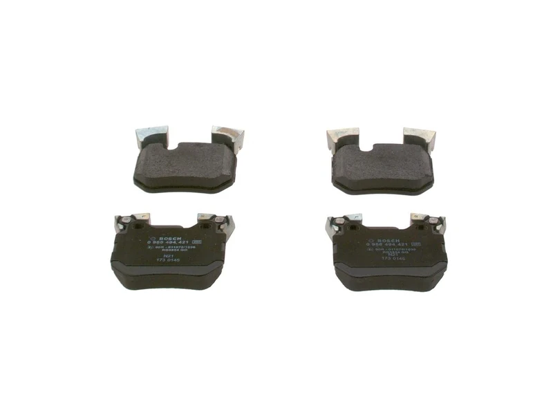 Bosch BP1343 - Brake Pads Car Rear Axle - Bosch Quality - Reduced Noise and Dust - ECE-R90 Certified - Copper-Free - 1 Set of 4 Pads