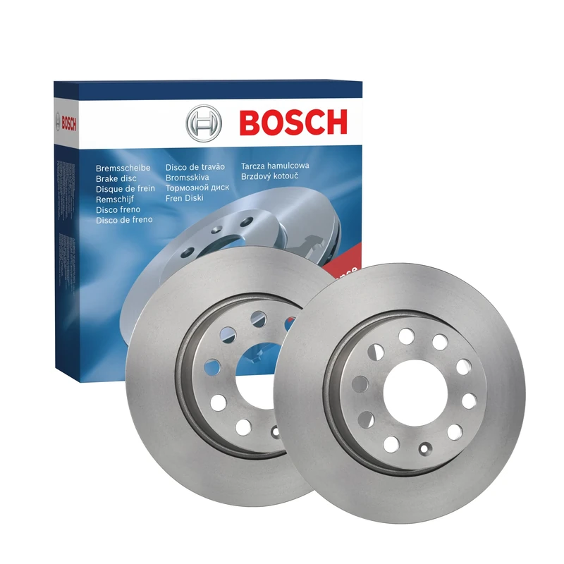 Bosch BD1515 Brake Disc Set - 272 mm Solid Discs - Rear Axle - ECE-R90 Certified - Reliable Braking, Stable Performance, Corrosion Protection - 1 Set of 2 Discs