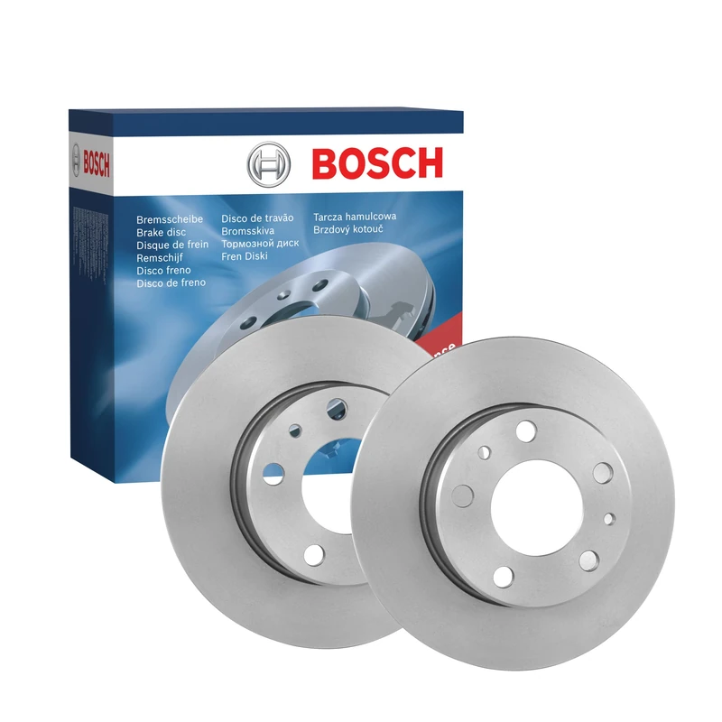 Bosch BD991 Brake Disc Set - 276 mm Solid Discs - Rear Axle - ECE-R90 Certified - Reliable Braking, Stable Performance, Corrosion Protection - 1 Set of 2 Discs