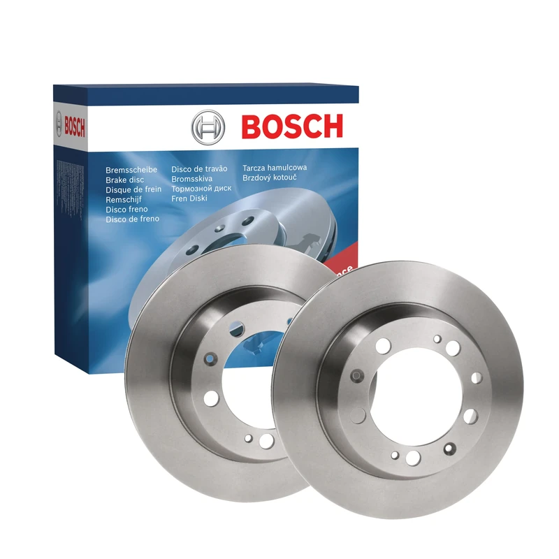 Bosch BD90 Brake Disc Set - 289 mm Vented High-Carbon Discs - Rear Axle - ECE-R90 Certified - Improved Cooling, Reduced Brake Fade, Corrosion Protection - 1 Set of 2 Discs