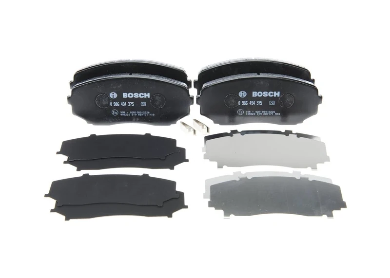 Bosch BP1283 - Brake Pads Car Front Axle - Bosch Quality - Reduced Noise and Dust - ECE-R90 Certified - Copper-Free - 1 Set of 4 Pads - With Accessories