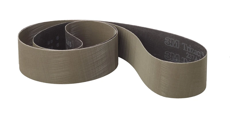 3M Trizact Cloth Belt 237AA for Sanding, Aluminum Oxide, Dry Only, 4'' Width x 132'' Length, A16 Grit, Gray (Pack of 50)