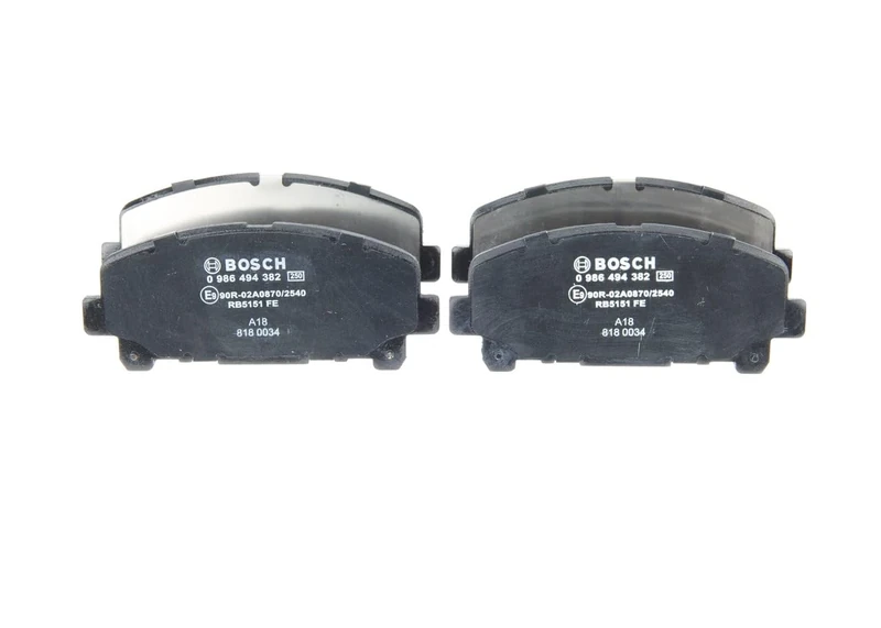Bosch BP1290 - Brake Pads Car Front Axle - Bosch Quality - Reduced Noise and Dust - ECE-R90 Certified - Copper-Free - 1 Set of 4 Pads